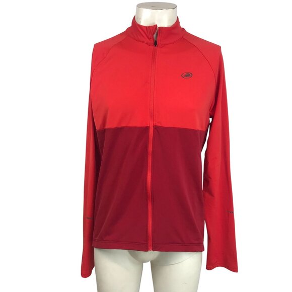PERFORMANCE - MEN'S XL - RED LONG SLEEVE FULL ZIP POLYESTER BLEND CYCLING JACKET - Picture 1 of 9